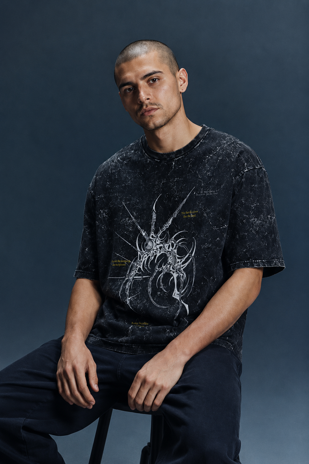 “MUSK” Acid Washed Oversized Tee