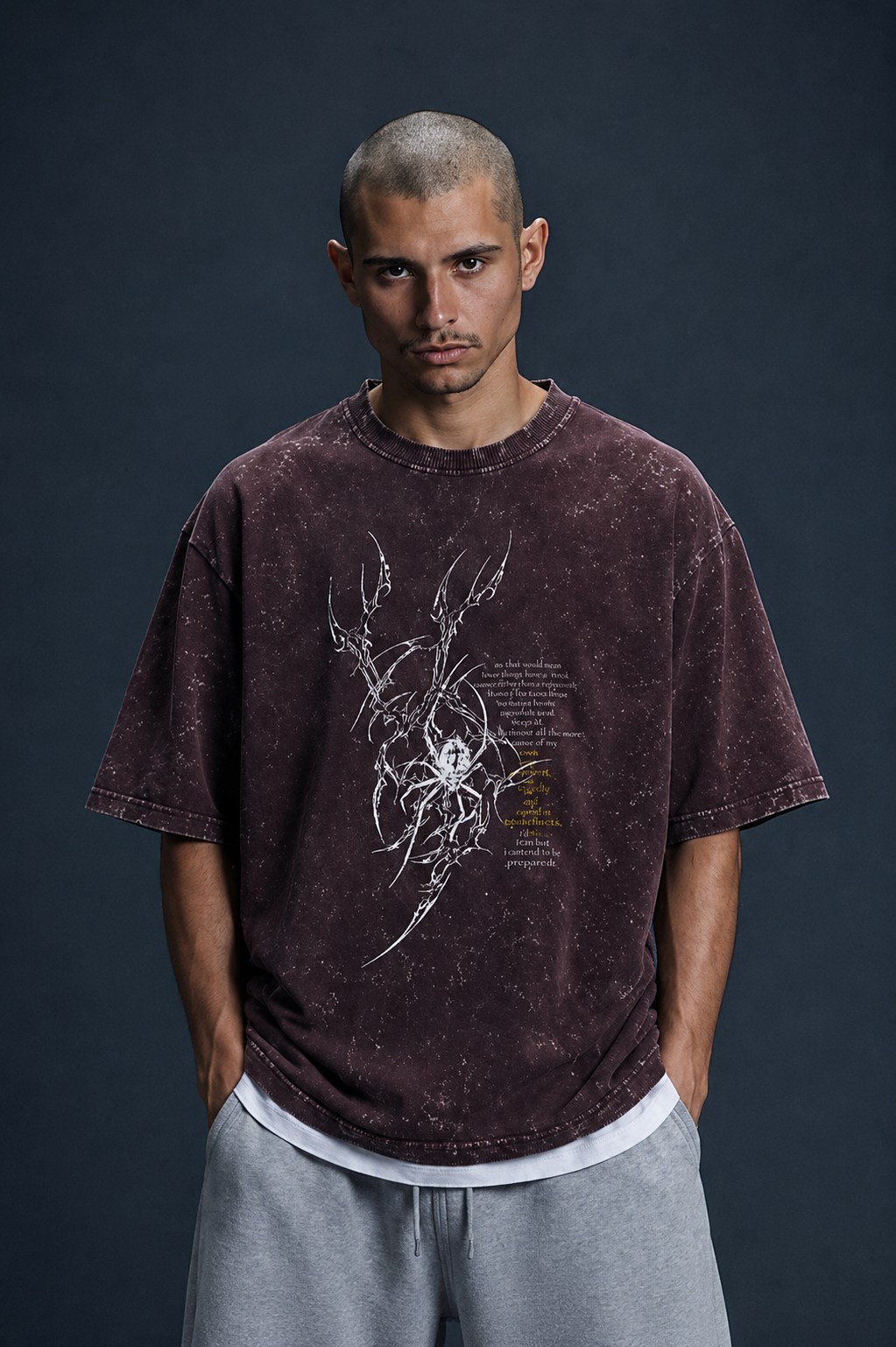 “GRIME” Acid Washed Oversized Tee