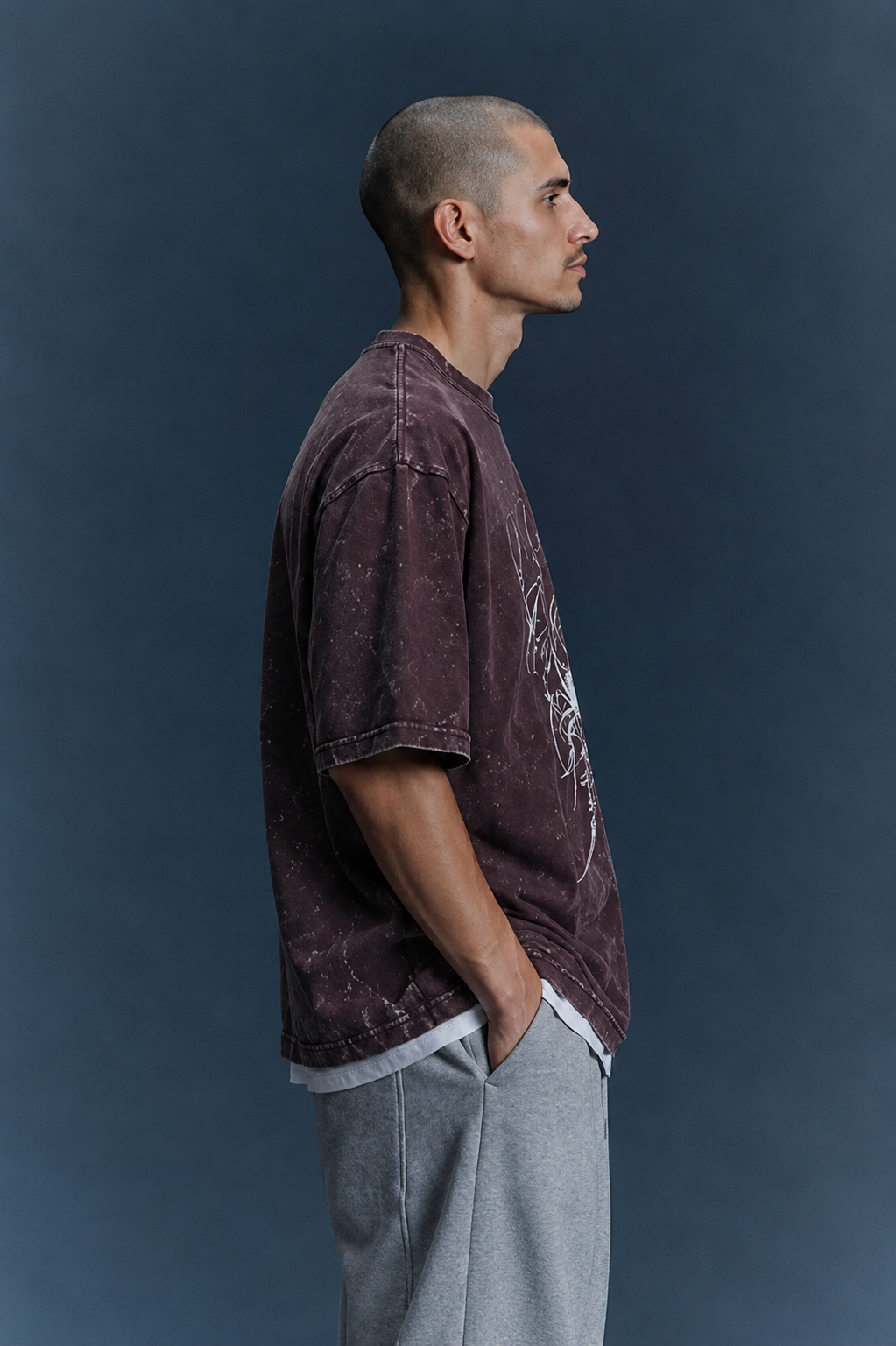 “GRIME” Acid Washed Oversized Tee